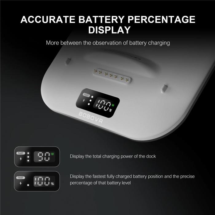 Bild 5, BOBOVR BOBOVR 30W Laddningsstation För 3x B100 Batteri Vit
