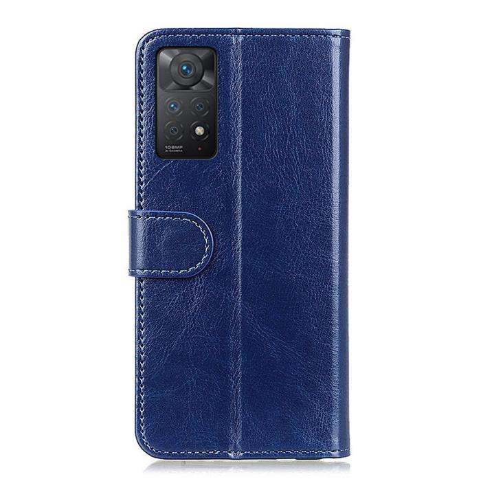 Bild 3,  Xiaomi Redmi Note 11 Pro 5G Fodral Crazy Horse Blå