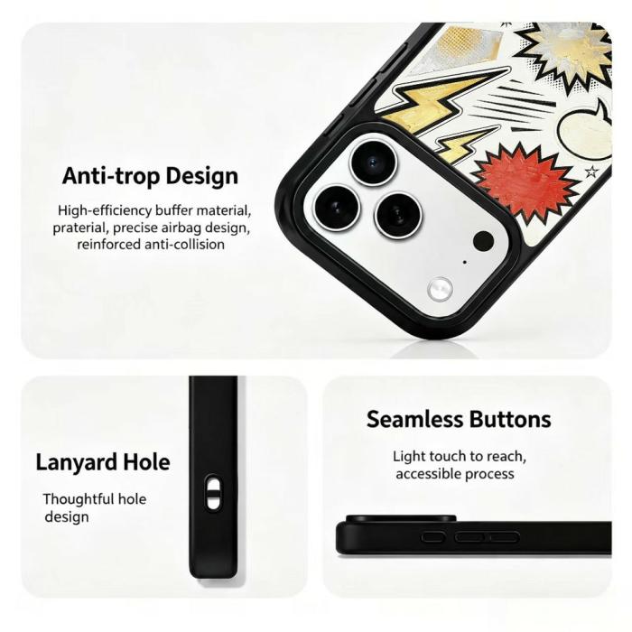 Bild 3,  iPhone 18 Pro Max/17 Pro Max Skal MagSafe UV-Mönster Blixtar