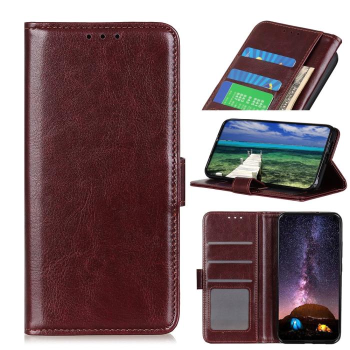 Bild 5,  Xiaomi 17T Fodral Crazy Horse Läder Brun