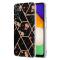  Samsung Galaxy A54 5G Skal Marmor TPU Svart Blommor