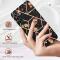  Samsung Galaxy A54 5G Skal Marmor TPU Svart Blommor