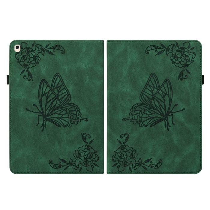Bild 2,  iPad 10.2 2019/2020/2021 Fodral Butterfly Flower Grön