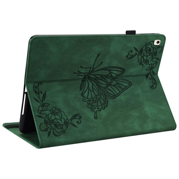 Bild 4,  iPad 10.2 2019/2020/2021 Fodral Butterfly Flower Grön