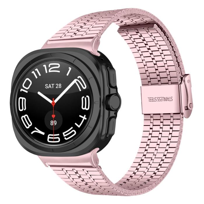 Bild 2,  Galaxy Watch 8 46/44/40 mm Armband Rostfritt Stål Rosa