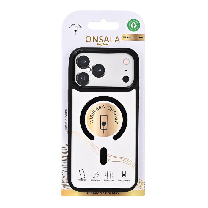 Bild 3, Onsala Onsala iPhone 17 Pro Max Skal MagSafe Bumper Svart/Transparent