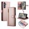  Samsung Galaxy S25 Fodral Multifunktionell Läder Roséguld