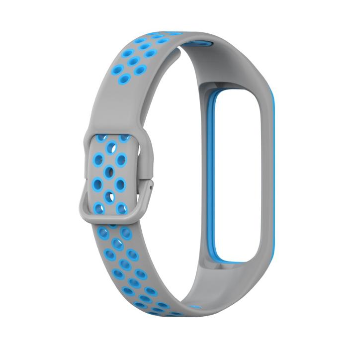 Bild 3,  Samsung Galaxy Fit 2 SM-R220 Armband Ihåligt Silikon Grå/Blå