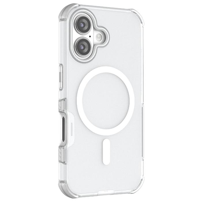 Bild 2,  iPhone 16 Skal MagSafe Shockproof Hybrid Vit