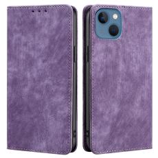  iPhone 15 Plus Fodral RFID Flip Retro Lila