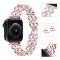  Apple Watch 42/44/45/46/49 mm Metal Bling Armband Roséguld