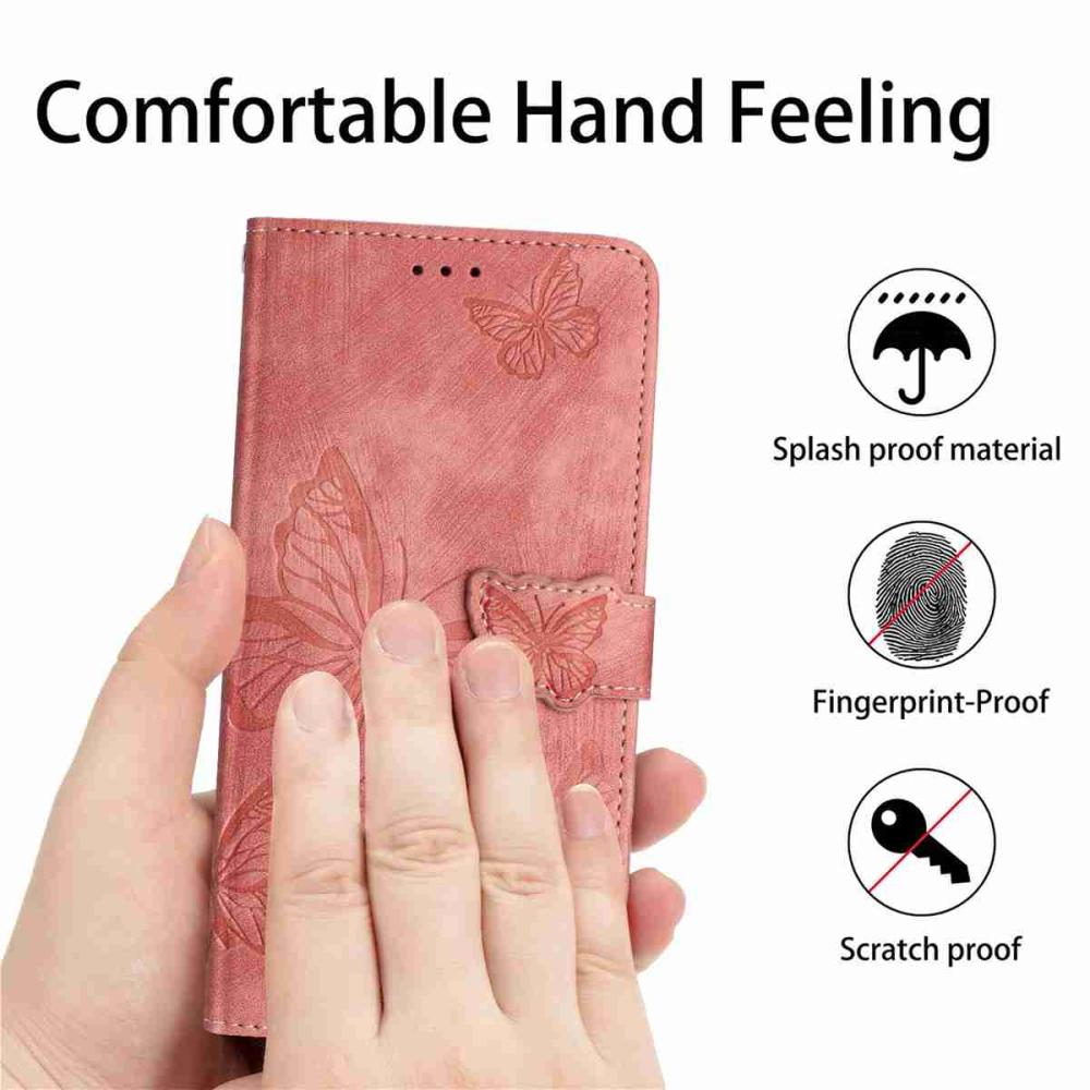  OnePlus 15 Fodral Med Fjäril Tryck Rosa