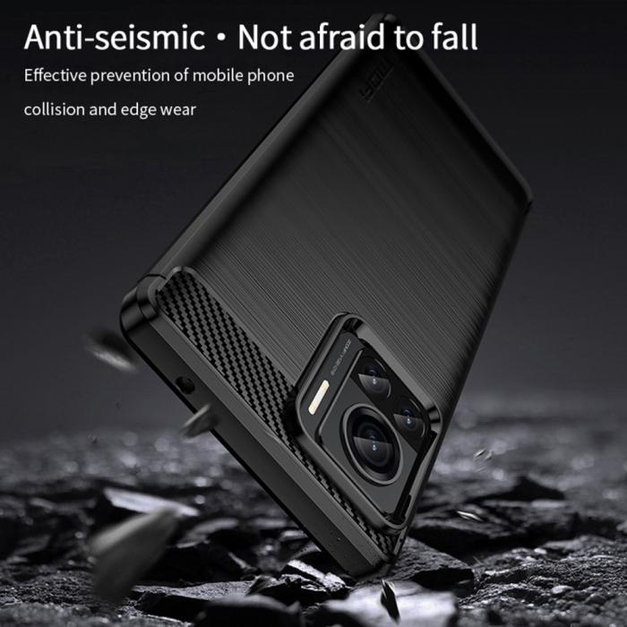 Bild 6, MOFI MOFI Motorola Edge 30 Ultra 5G Skal Borstad Stål Textur Svart