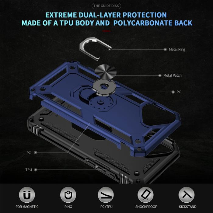 Bild 6,  iPhone 17 Skal Shockproof Hybrid Ring Blå