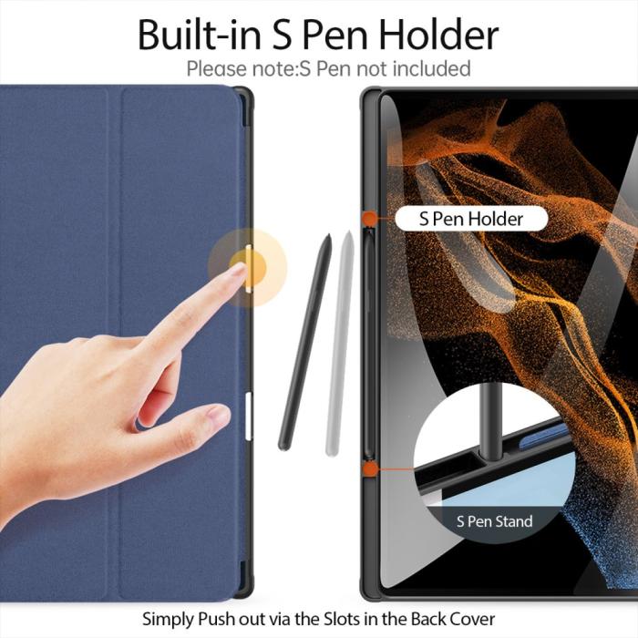 Bild 3, DUX DUCIS DUX DUCIS Galaxy Tab S9 Ultra DOMO Fodral Tri-Fold Blå