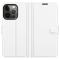  iPhone 13 Pro Max - Litchi Slim Läder Fodral - Vit