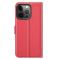  iPhone 13 Pro Max - Litchi Slim Läder Fodral - Röd