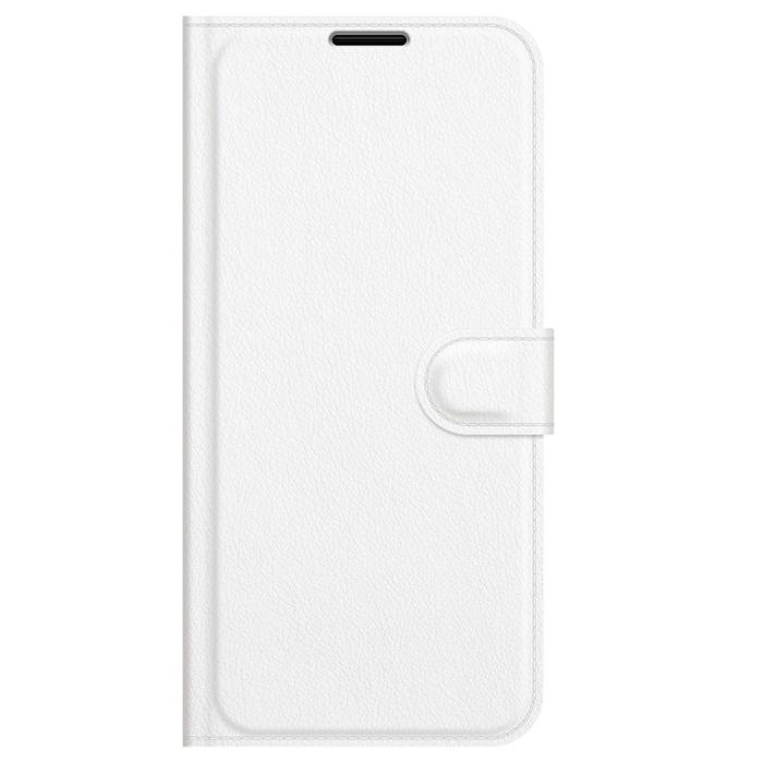 Bild 5,  iPhone 13 Pro Max - Litchi Slim Läder Fodral - Vit