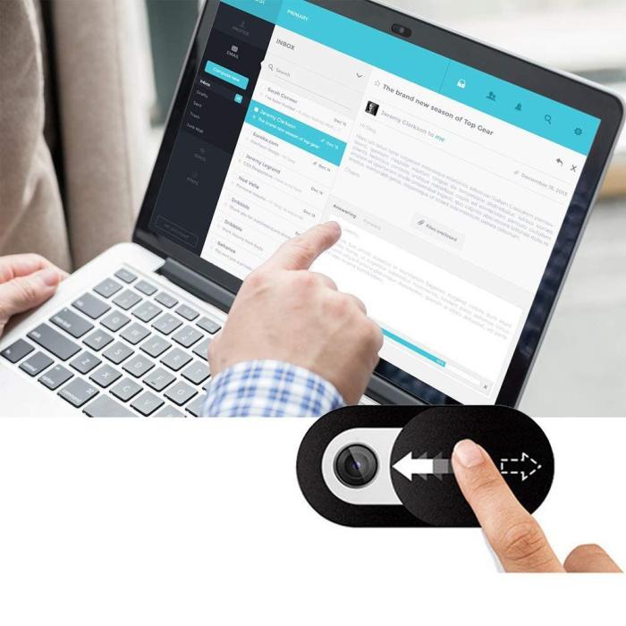 Bild 3, Tech-Protect Tech-Protect 3-PACK Kameraskydd För Laptop / Mobil / Surfplatta Svart