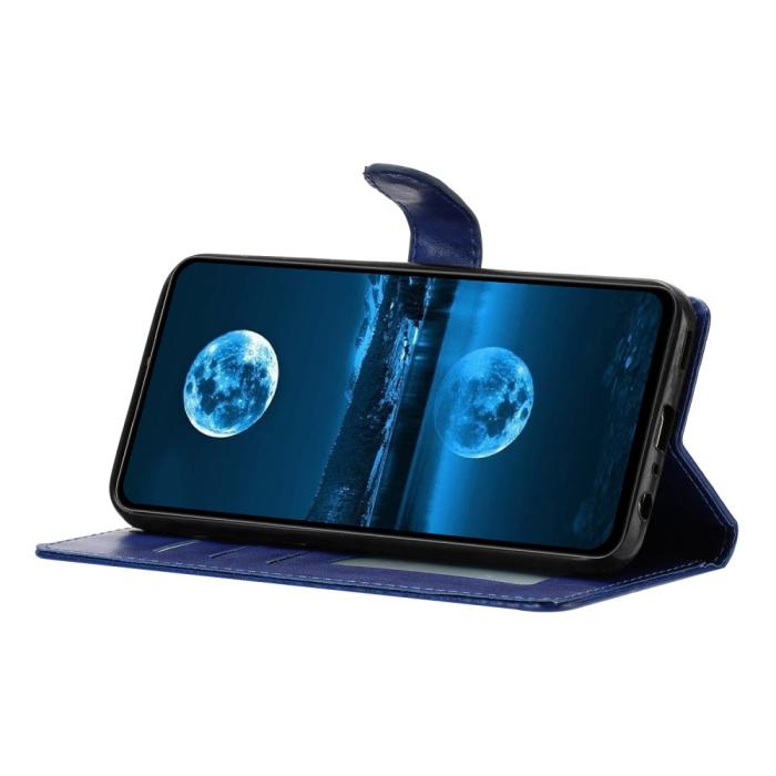 Bild 2,  Samsung Galaxy S25 Edge Fodral Läder Blå
