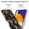  Samsung Galaxy A54 5G Skal Marmor TPU Svart Blommor
