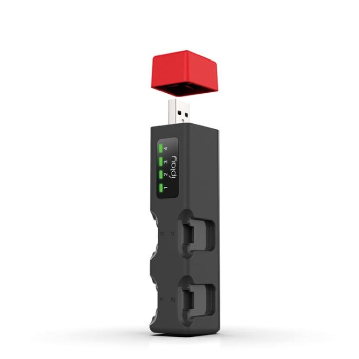 Bild 2, iPlay iPlay LED USB Laddare För 4x NSW Joy-Con Svart