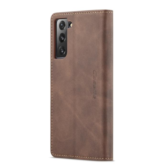 Bild 3, CASEME CASEME Samsung Galaxy S22 Fodral Flip Retro Läder Brun
