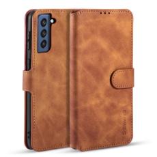 DG.MING DG.MING Samsung Galaxy S21 FE Fodral Retro L&auml;der Brun