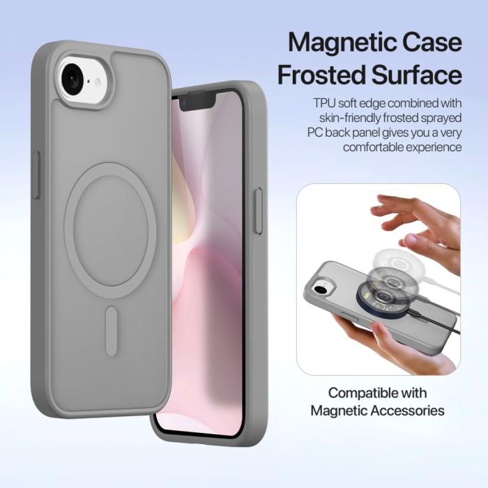 Bild 6, DUX DUCIS DUX DUCIS iPhone 17e / 16e 2in1 Magnet Fodral Lawa Series Grå