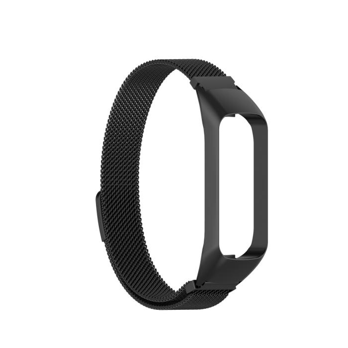 Bild 2,  Samsung Galaxy Fit 2 Metall Armband Milanese Loop Svart
