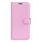  Google Pixel 10 Pro XL Fodral Litchi Läder Ljus Rosa
