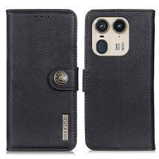 KHAZNEH KHAZNEH Motorola Edge 50 Ultra 5G L&auml;der Fodral Svart