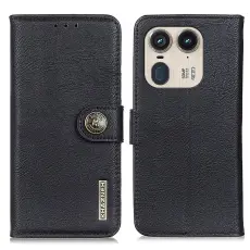 KHAZNEH KHAZNEH Motorola Edge 50 Ultra 5G L&auml;der Fodral Svart