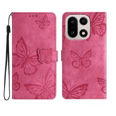  OnePlus 15 Fodral Med Fj&auml;ril Tryck Rosa