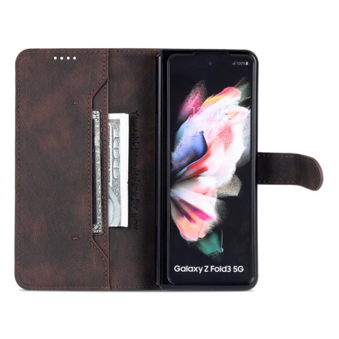 Bild 4, AZNS AZNS Galaxy Z Fold 3 Fodral Skin Touch Brun