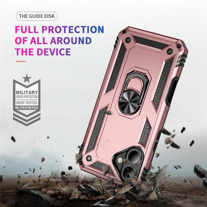 Bild 5,  iPhone 17 Skal Shockproof Hybrid Ring Roséguld
