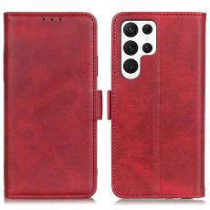 Samsung Galaxy S23 Ultra Fodral Magnetisk St&auml;ngning R&ouml;d