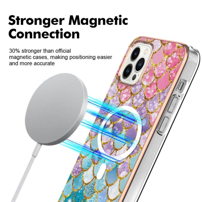 Bild 2,  iPhone 15 Pro Skal MagSafe Marmor Rosa Fjäll