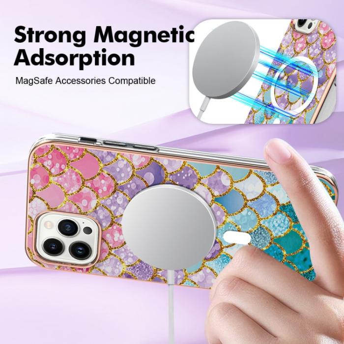 Bild 3,  iPhone 15 Pro Skal MagSafe Marmor Rosa Fjäll