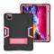  iPad Pro 12.9 (2020/2021) - Shockproof Skal Med Kickstand - Svart/Rosa