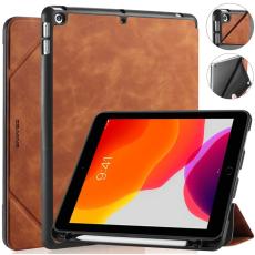 DG.MING DG.MING iPad 10.2 2019/2020/2021 Fodral See Med Pennh&aring;llare Brun