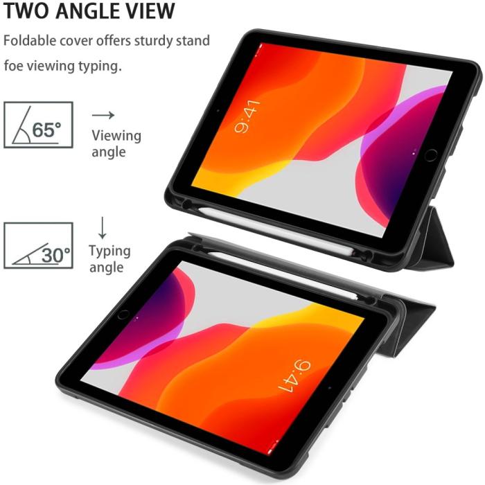 Bild 5, DG.MING DG.MING iPad 10.2 2019/2020/2021 Fodral See Med Pennhållare Svart