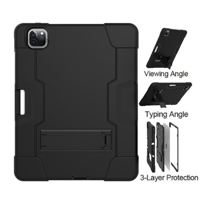 Bild 2,  iPad Pro 12.9 (2020/2021) - Shockproof Skal Med Kickstand - Svart