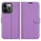  iPhone 13 Pro Max - Litchi Slim Läder Fodral - Lila