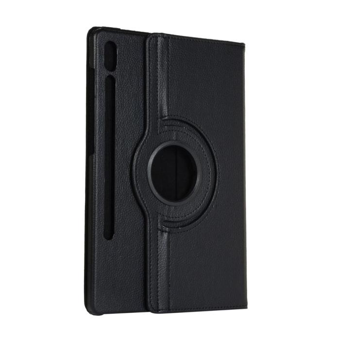 Bild 2,  Samsung Galaxy Tab S7 / Tab S8 - 360° Rotation Fodral - Svart