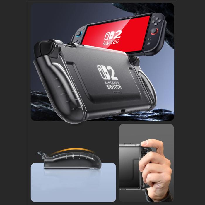 Bild 5, Supcase Supcase Nintendo Switch 2 Skal Crystal Case Frost Black