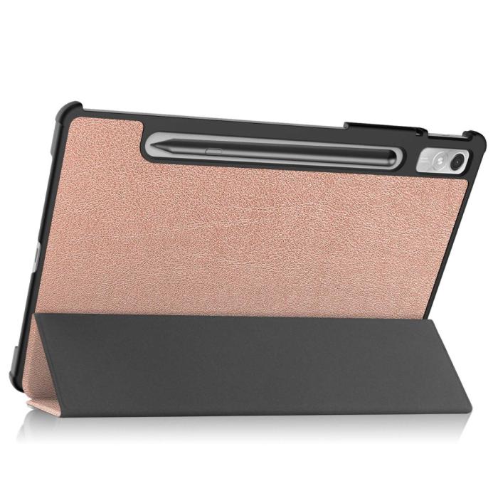 Bild 4,  Lenovo Tab P11 Pro Gen 2 Fodral Tri-Fold Läder Roséguld