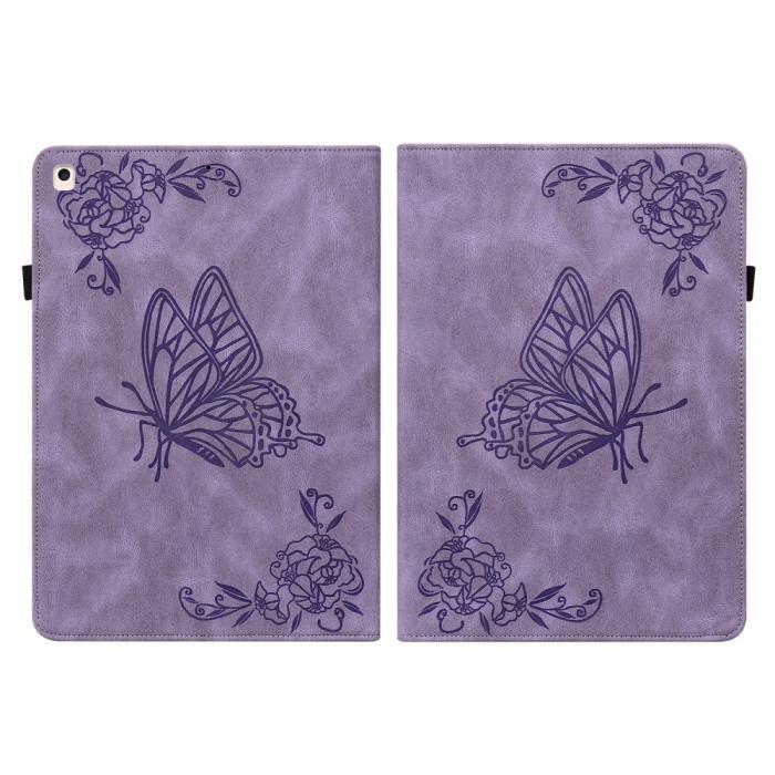 Bild 2,  iPad 10.2 2019/2020/2021 Fodral Butterfly Flower Lila