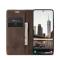CASEME CASEME Samsung Galaxy S22 Fodral Flip Retro Läder Brun