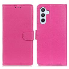  Samsung Galaxy S23 FE Fodral Litchi L&auml;der Rosa